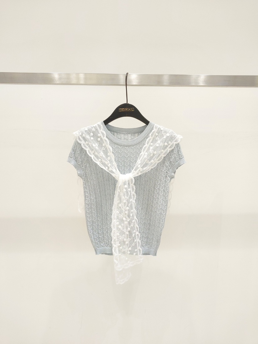 CORAL韓國直郵㊣東大門實拍女裝新品推薦休閑針織衫斗篷披肩CORAL針織衫圖色2