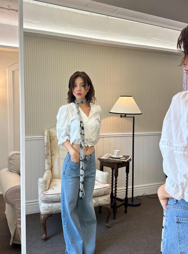 LETAILOR韓國直郵㊣東大門實拍女裝新品時尚職業襯衫蕾絲衫LETAILOR襯衫/蕾絲衫