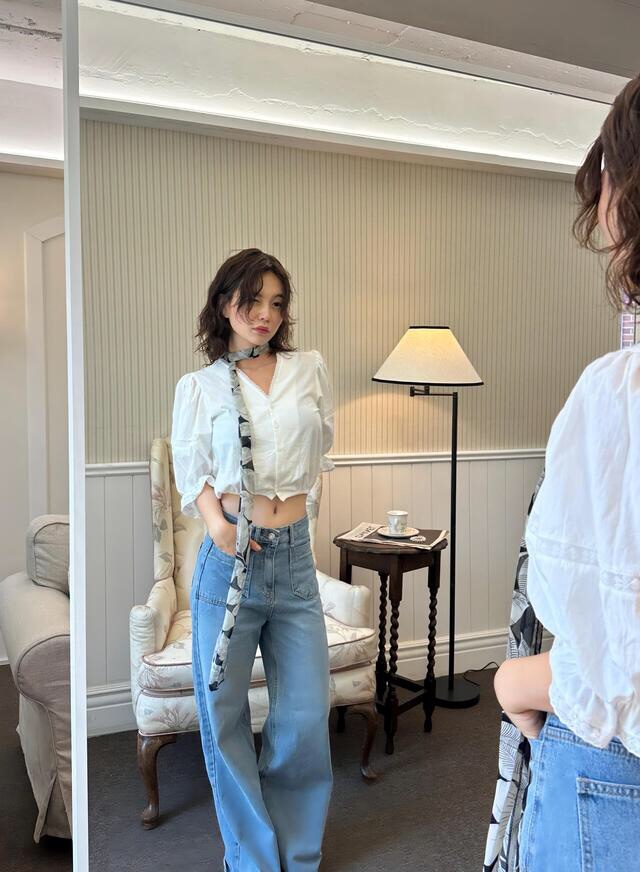 LETAILOR韓國直郵㊣東大門實拍女裝新品時尚職業襯衫蕾絲衫LETAILOR襯衫/蕾絲衫
