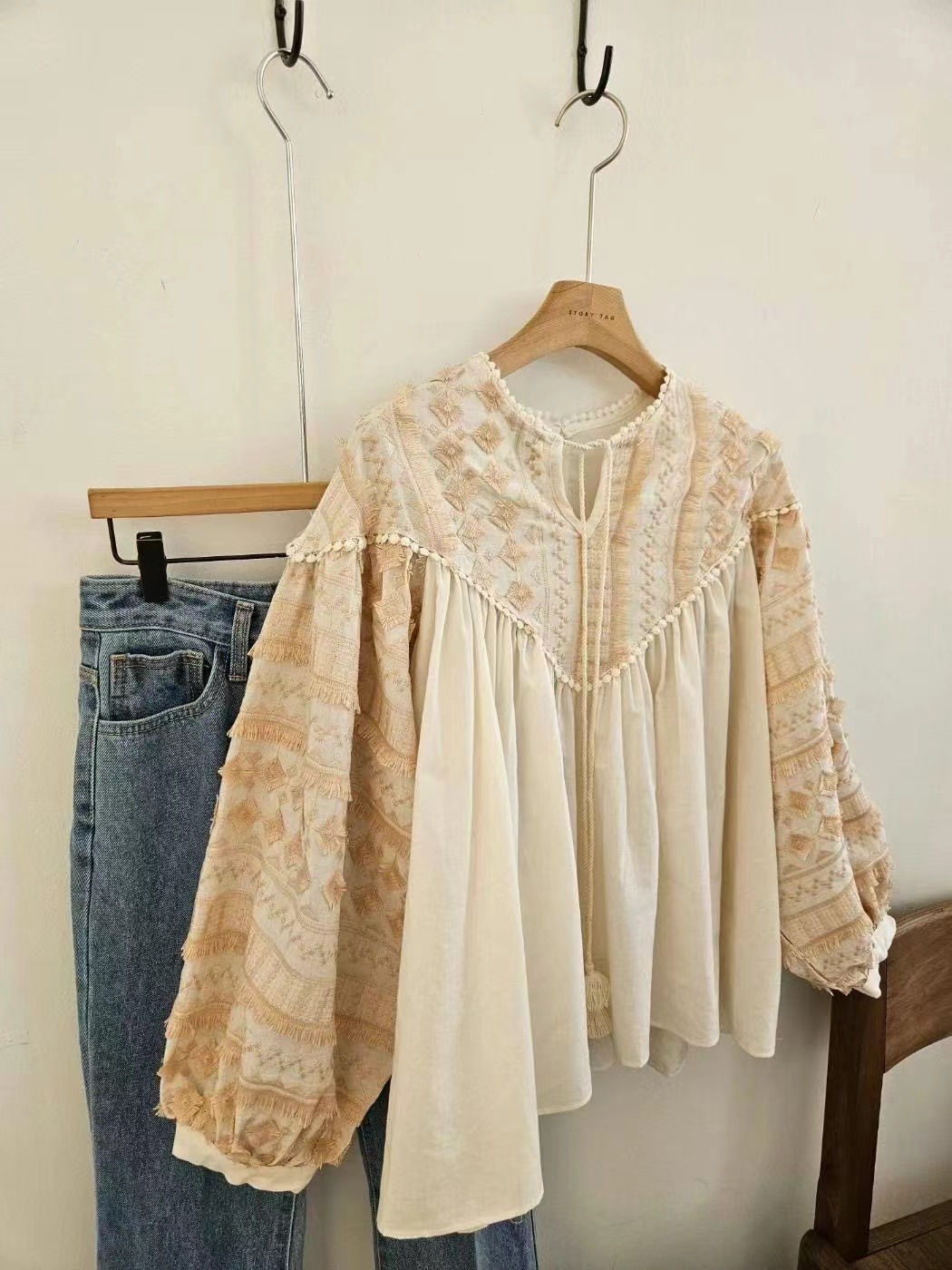 STORY TAG韓國直郵㊣東大門實拍女裝新品25春夏襯衫蕾絲衫STORY TAG襯衫/蕾絲衫
