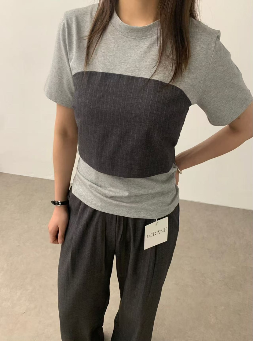 J CRANE-A直郵韓國代購㊣女裝新款熱賣休閑人氣職業25春夏T恤J CRANET恤