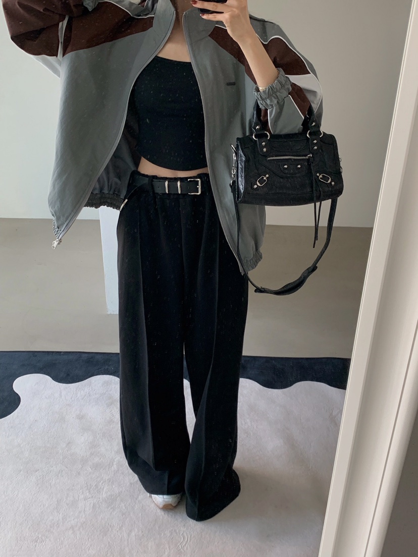 VERANDA韓國㊣直郵東大門代購女裝新品休閑職業休閑褲含腰帶VERANDA休閑褲