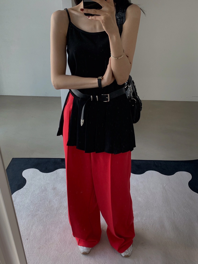 VERANDA韓國㊣直郵東大門代購女裝新品休閑職業休閑褲含腰帶VERANDA休閑褲