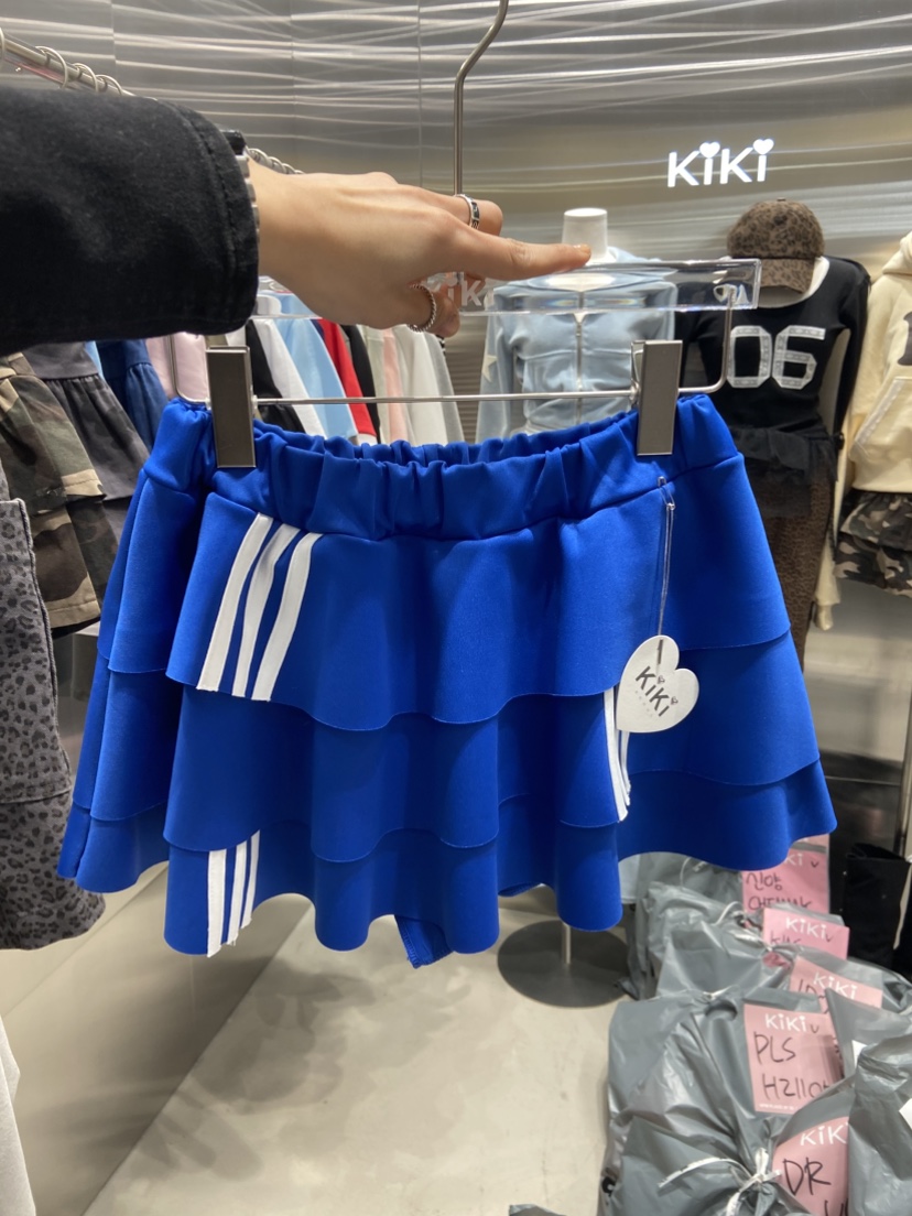 KIKI韓國㊣直郵東大門代購女裝新品休閑25春夏時尚熱賣短裙KIKI短裙圖色2