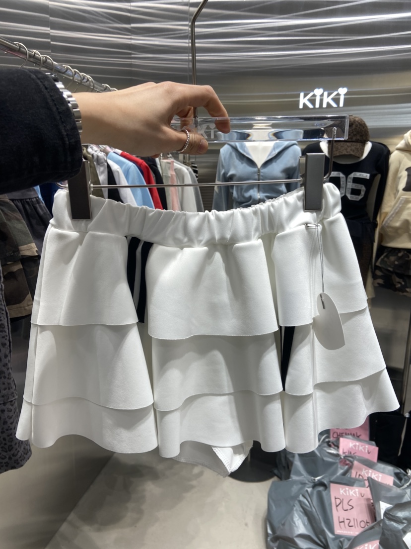 KIKI韓國㊣直郵東大門代購女裝新品休閑25春夏時尚熱賣短裙KIKI短裙圖色3