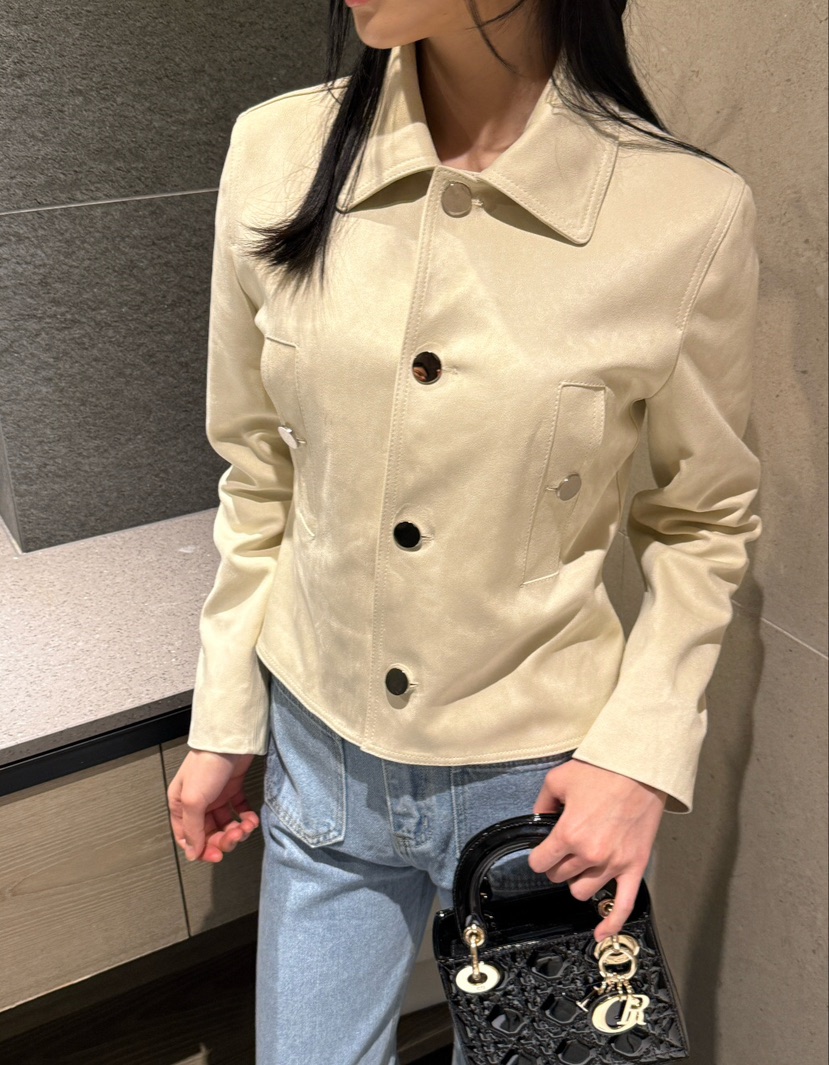ON:UP直郵韓國代購㊣女裝新款人氣熱賣職業推薦時尚夾克麂皮ON:UP夾克