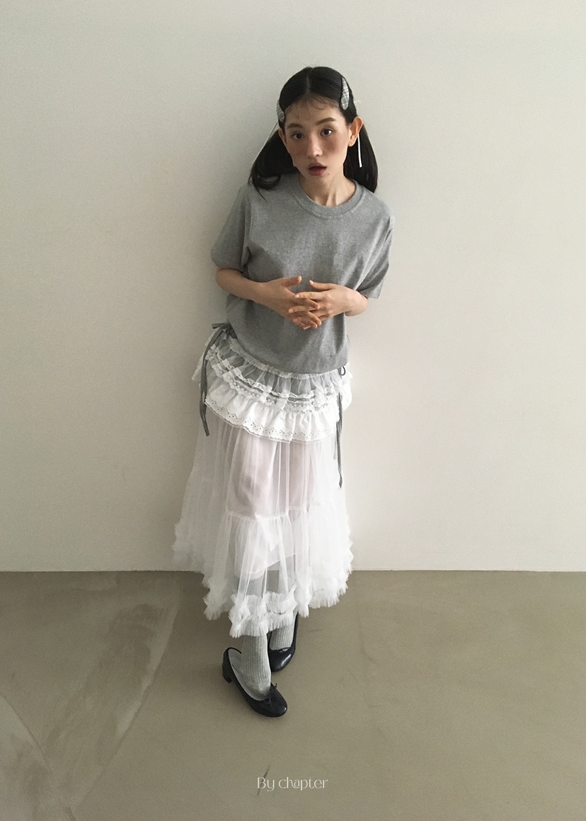 BY CHAPTER韓國直郵㊣東大門實拍女裝新品人氣休閑職業長裙BY Chapter長裙