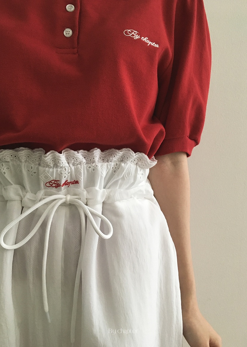 BY CHAPTER韓國㊣直郵東大門代購女裝新品熱賣休閑休閑褲蕾絲BY Chapter休閑褲