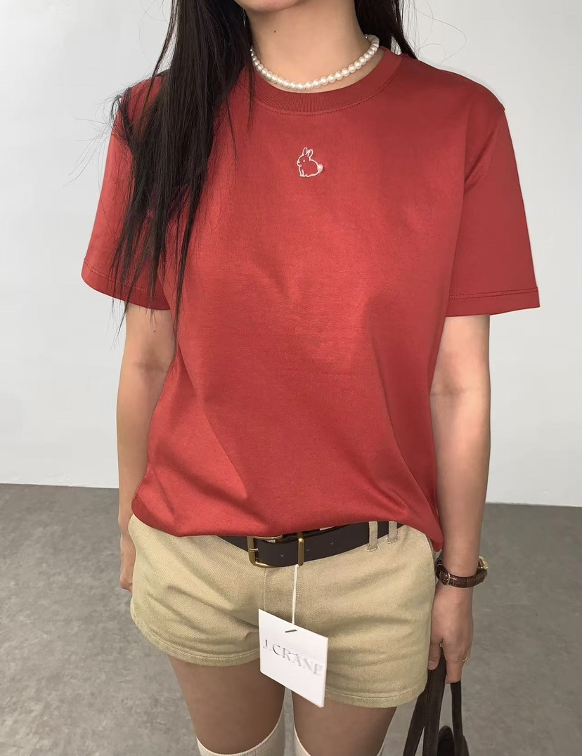 J CRANE-A韓國直郵㊣女裝新品人氣時尚休閑25春夏T恤兔子J CRANET恤
