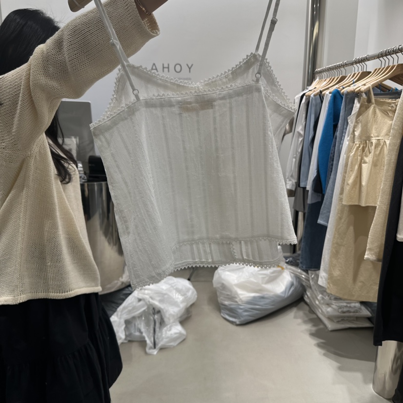 AHOY韓國直郵㊣女裝新品休閑推薦熱賣25春夏時尚人氣吊帶背心AHOY吊帶/背心