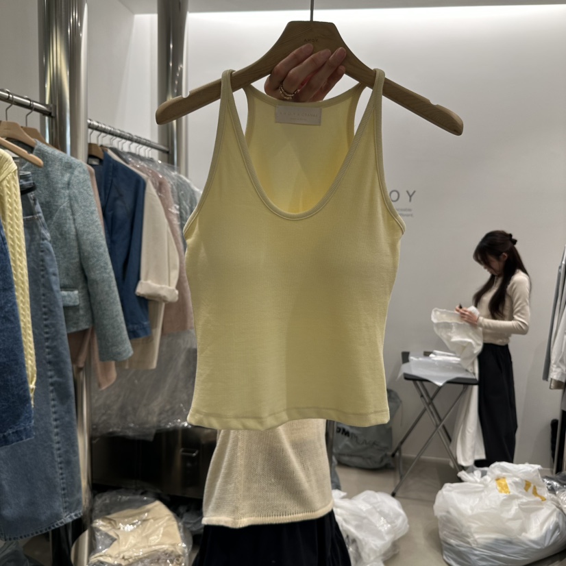 AHOY直郵韓國代購㊣女裝新款職業休閑推薦時尚25春夏吊帶背心AHOY吊帶/背心