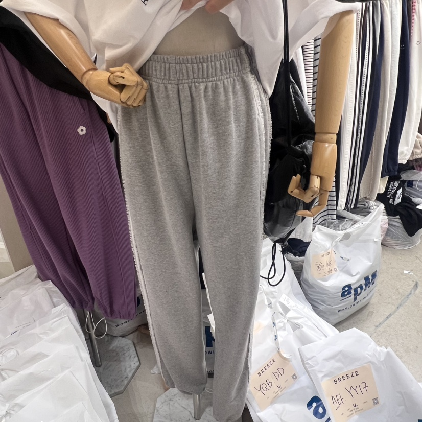 BREEZE韓國直郵㊣女裝新品25春夏熱賣時尚職業休閑休閑褲蕾絲BREEZE休閑褲圖色4