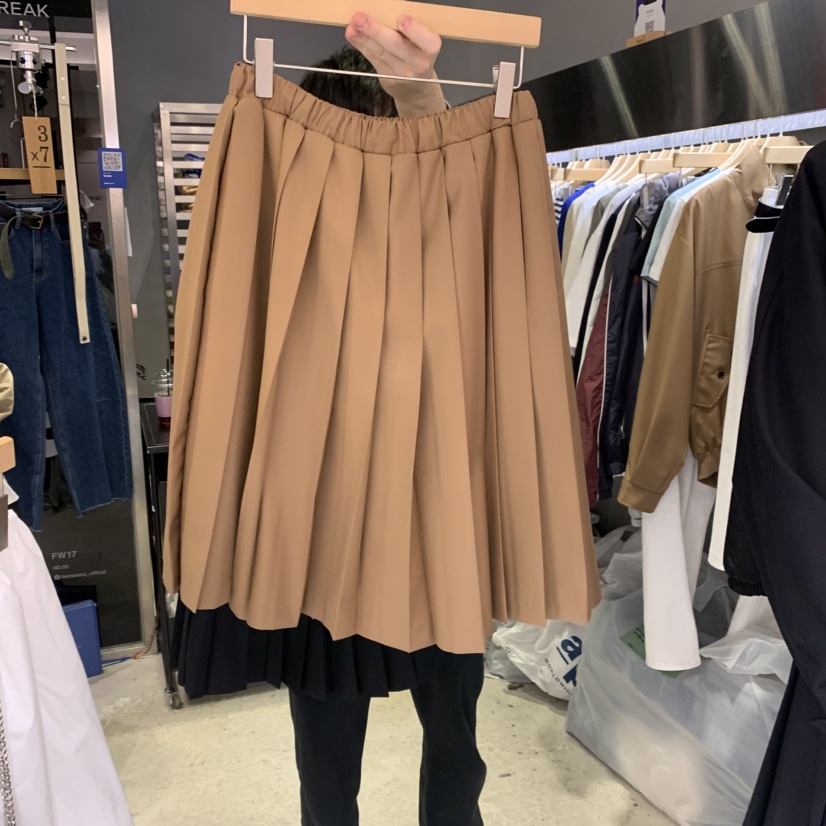 BANY ANCO直郵韓國代購㊣女裝新品推薦職業半身裙中短裙百褶BANY ANCO半身裙/中短裙