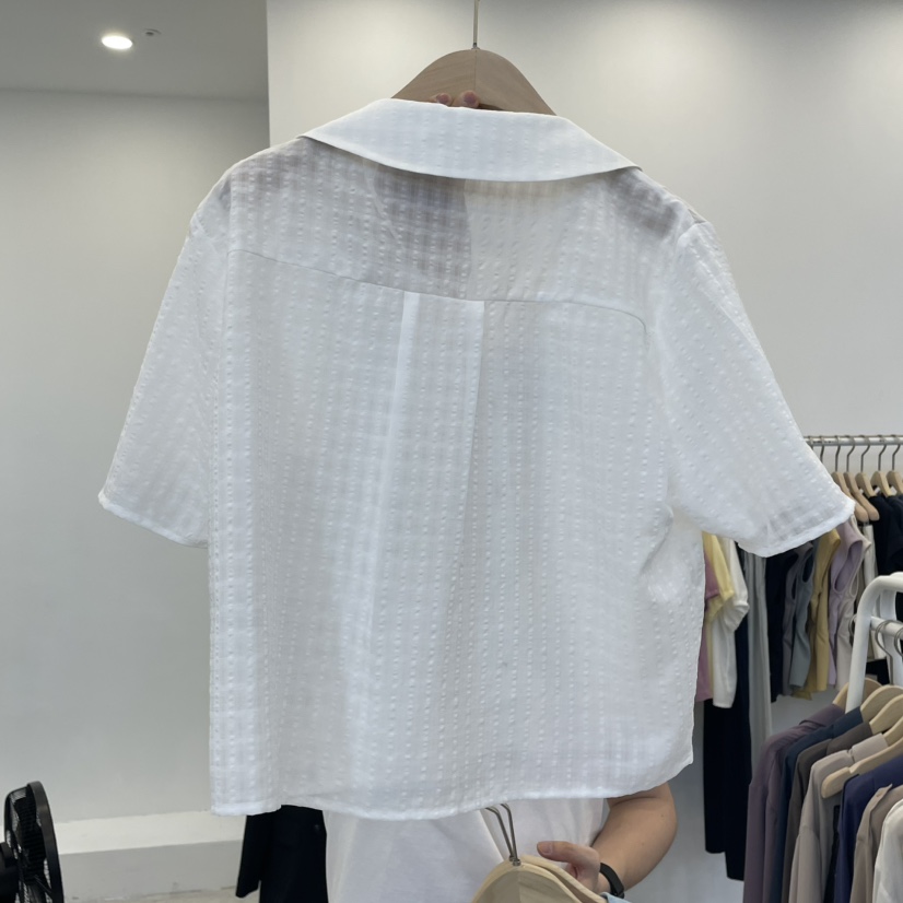 FUNNY POWDER直郵韓國代購㊣女裝新品推薦熱賣襯衫蕾絲衫格紋THE FUNNY襯衫/蕾絲衫