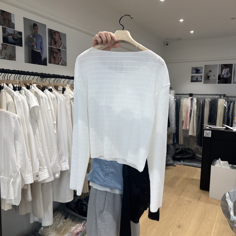 aube nunt韓國直郵㊣女裝新品時尚職業人氣25春夏推薦長袖T恤aube nunt長袖T恤