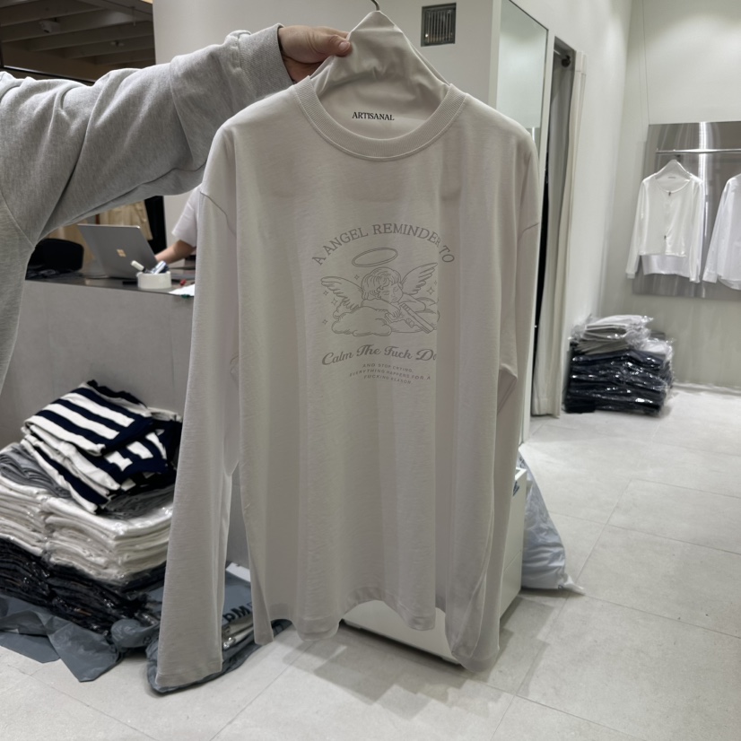 ARTISANAL韓國直郵㊣東大門實拍女裝新品休閑職業25春夏長袖T恤ARTISANAL長袖T恤圖色2