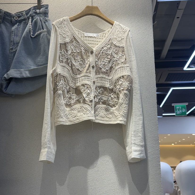 HIPTIQUE直郵韓國代購㊣女裝新品推薦時尚休閑職業襯衫蕾絲衫HIPTIQUE襯衫/蕾絲衫
