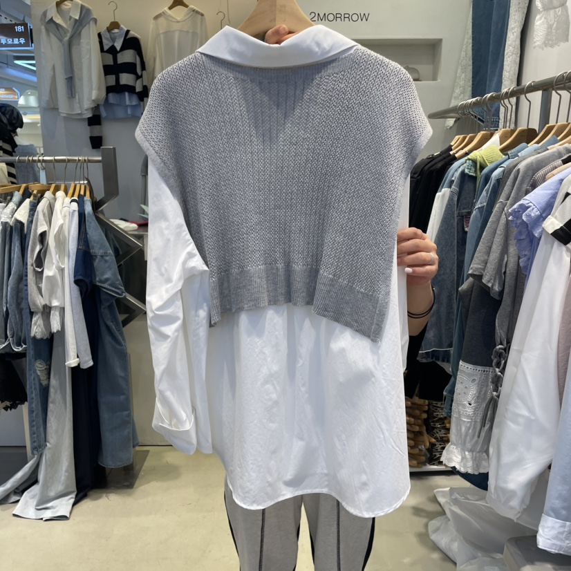 2MORROW直郵韓國代購㊣女裝新品25春夏休閑熱賣人氣襯衫蕾絲衫2MORROW襯衫/蕾絲衫