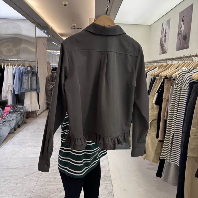 CHAV韓國㊣直郵東大門代購女裝新品25春夏休閑職業襯衫蕾絲衫CHAV襯衫/蕾絲衫
