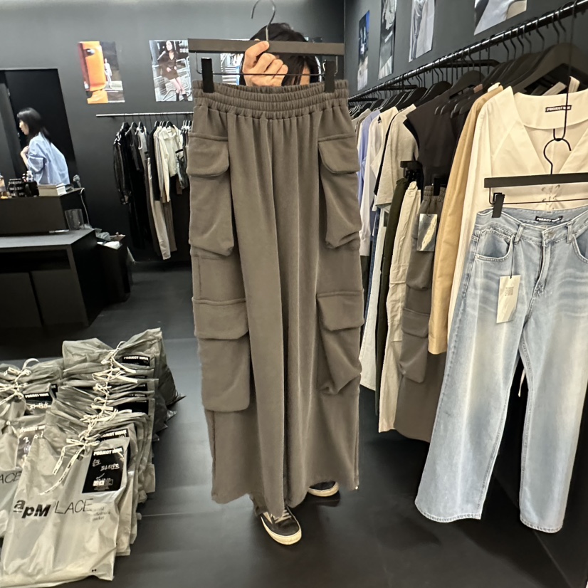 PROJECT WAVE-P韓國㊣直郵東大門代購女裝新款時尚休閑褲口袋PROJECT WAVE休閑褲圖色2