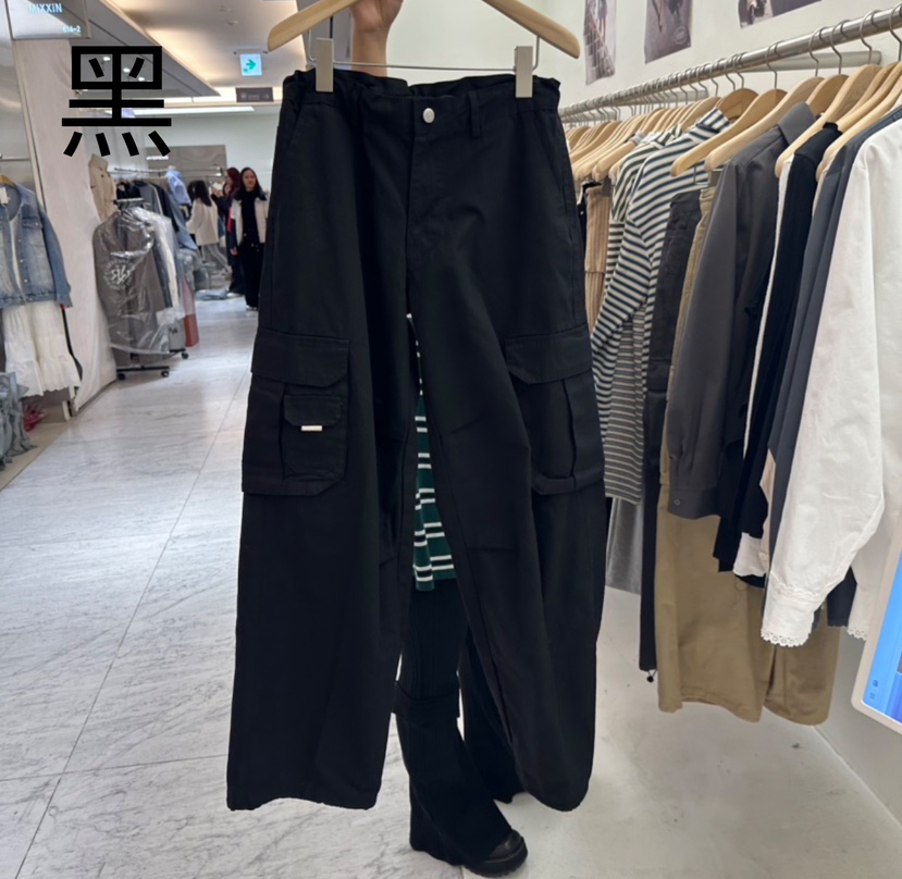 CHAV韓國㊣直郵東大門代購女裝新款時尚人氣職業休閑褲工裝褲CHAV休閑褲圖色3