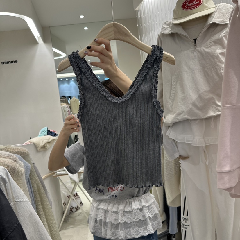 MIMME韓國直郵女士新款時尚休閑真品25春夏職業人氣吊帶背心MIMME吊帶/背心