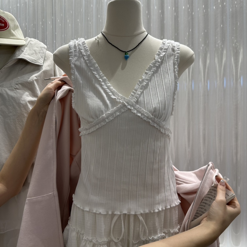 MIMME韓國直郵女士新款時尚休閑真品25春夏職業人氣吊帶背心MIMME吊帶/背心圖色1