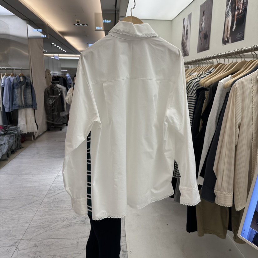 CHAV東大門代購女士新品25春夏休閑人氣時尚熱賣襯衫蕾絲衫CHAV襯衫/蕾絲衫
