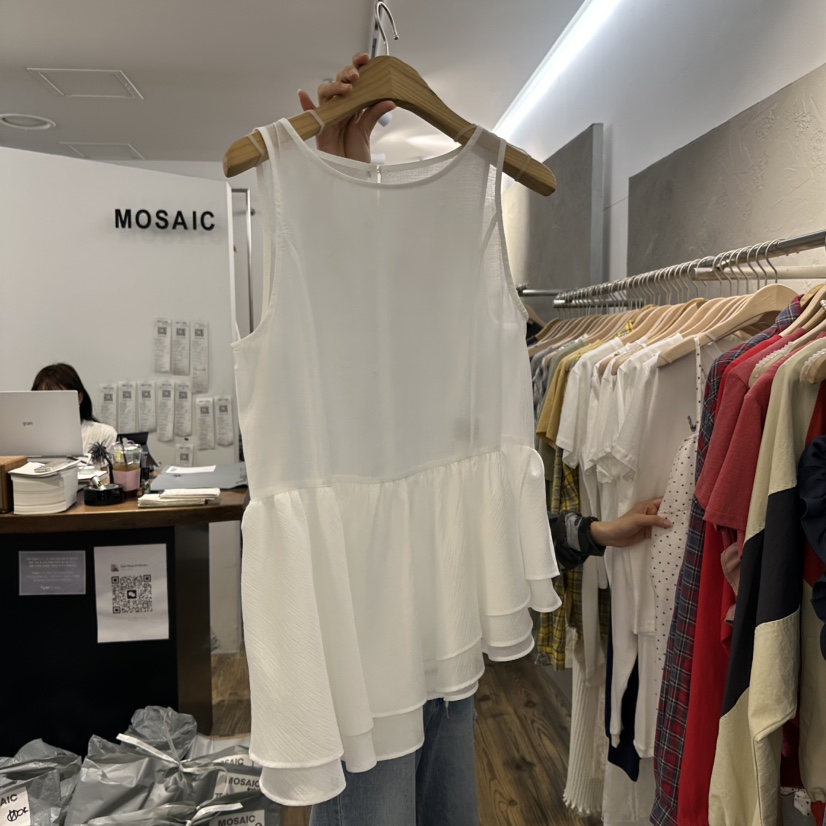 MOSAIC韓國代購女裝新品休閑熱賣時尚推薦職業真品吊帶背心MOSAIC吊帶/背心圖色1