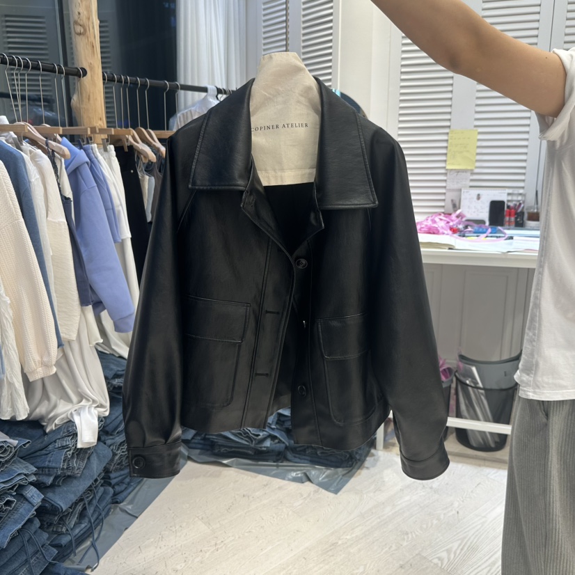 COPINER東大門代購女裝新品人氣時尚休閑推薦熱賣真品職業皮衣COPINER皮衣圖色2