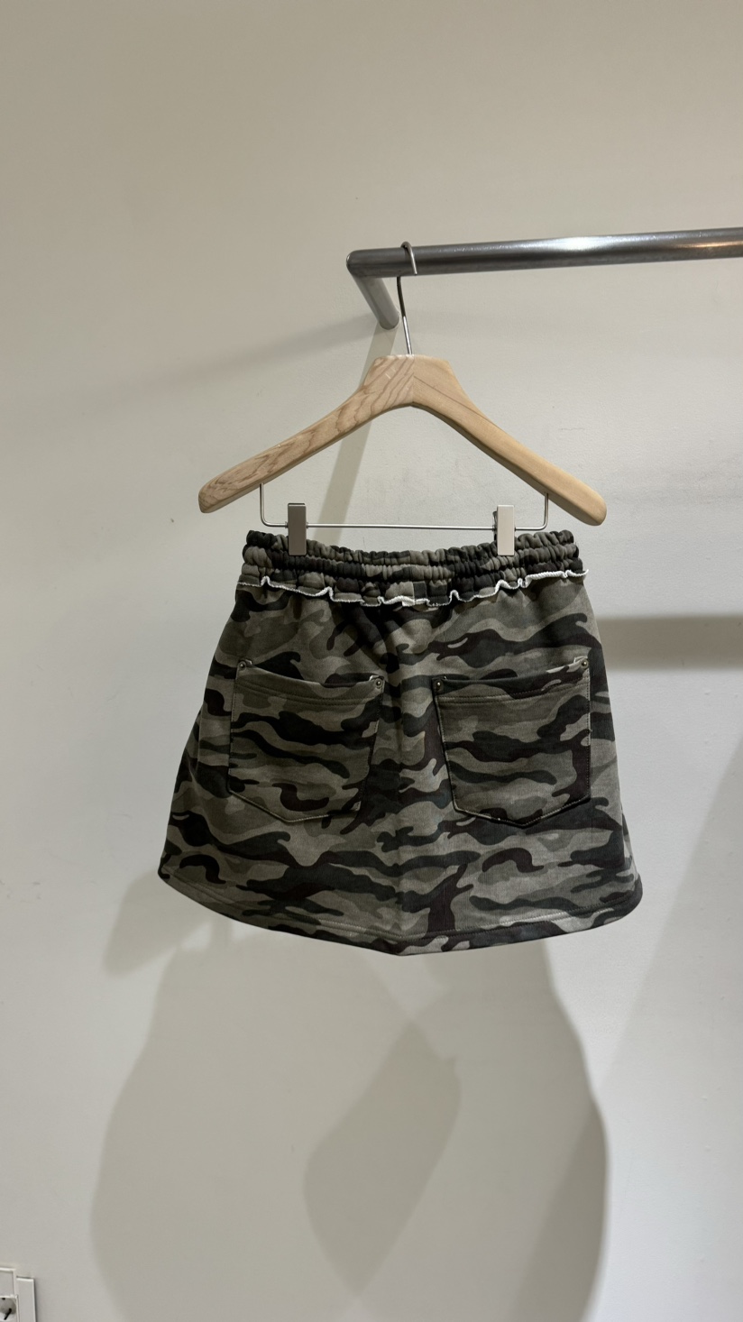 VAULT東大門代購女士新款人氣25春夏時尚真品熱賣休閑短裙迷彩VAULT短裙