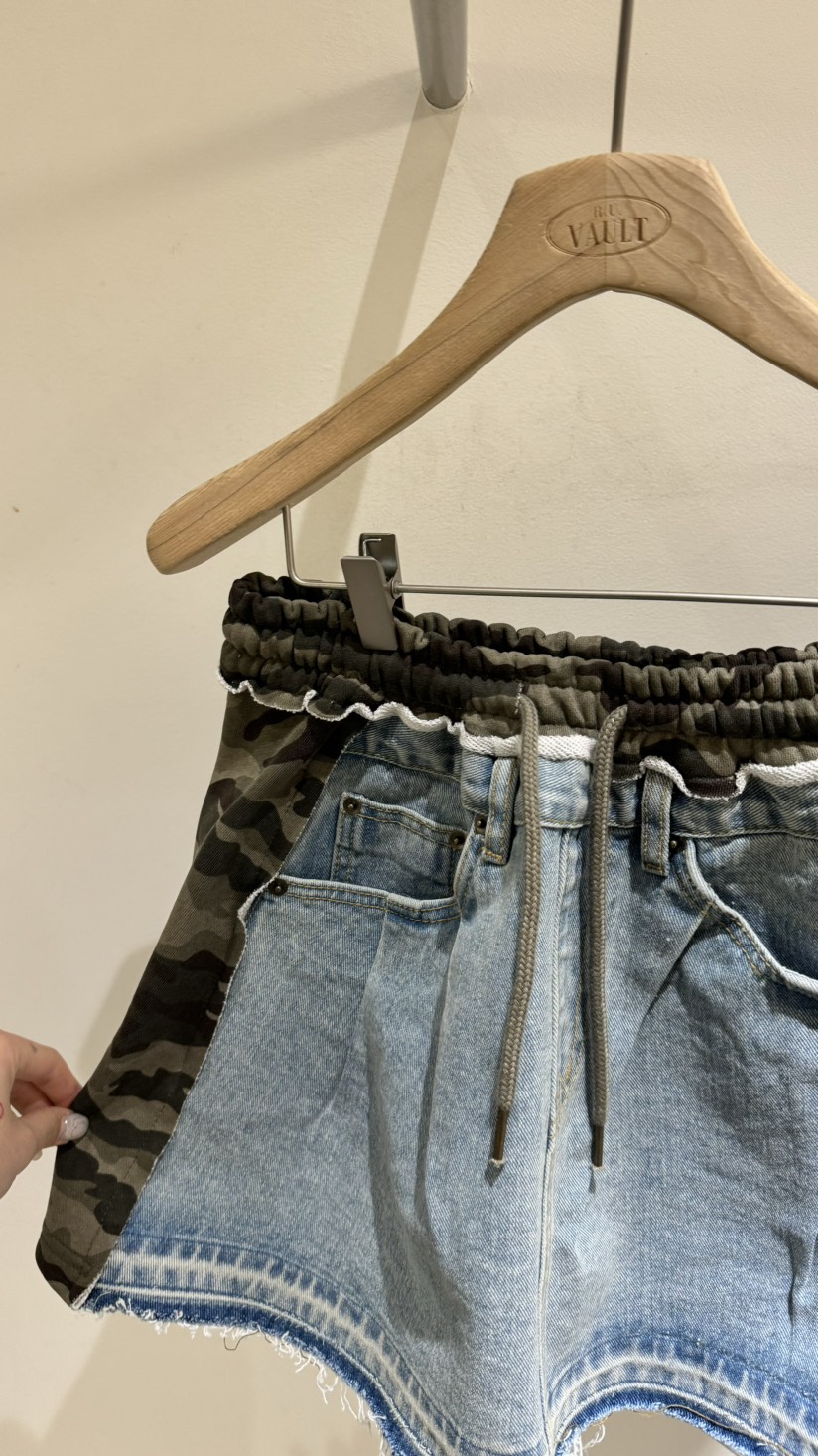 VAULT東大門代購女士新款人氣25春夏時尚真品熱賣休閑短裙迷彩VAULT短裙