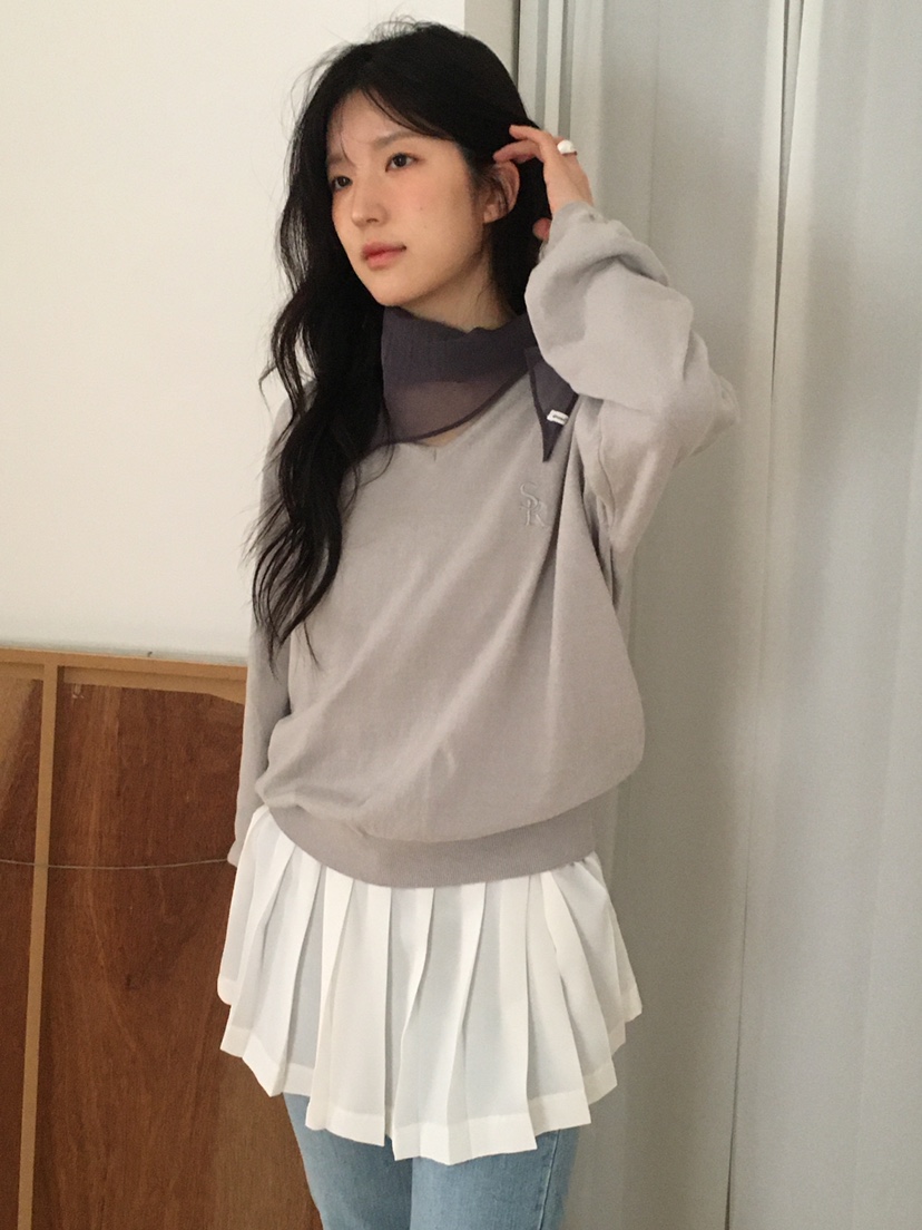 SPREAD韓國直郵女士新款熱賣時尚25春夏人氣休閑職業針織衫SPREAD針織衫