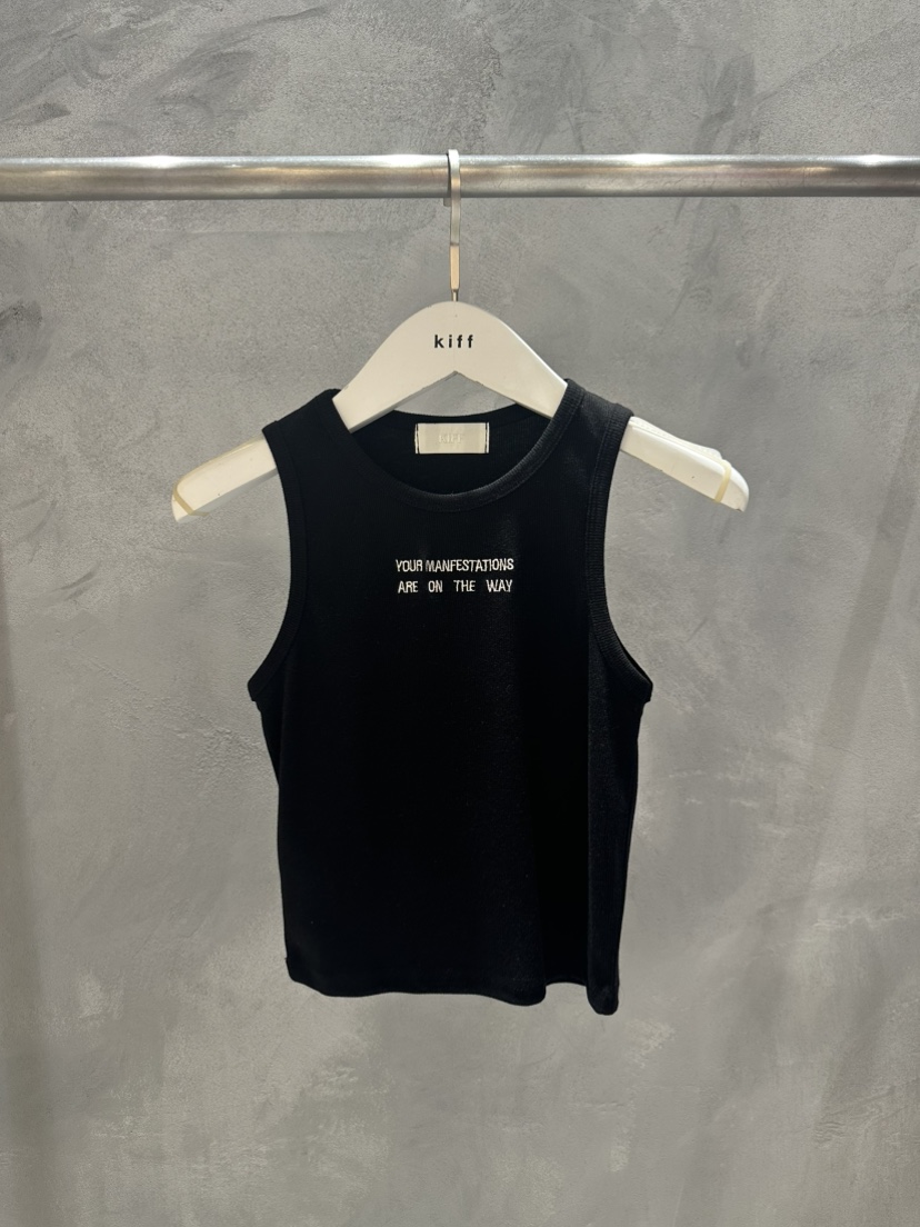 KIFF韓國代購女士新品職業休閑人氣25春夏推薦吊帶背心刺繡KIFF吊帶/背心圖色3