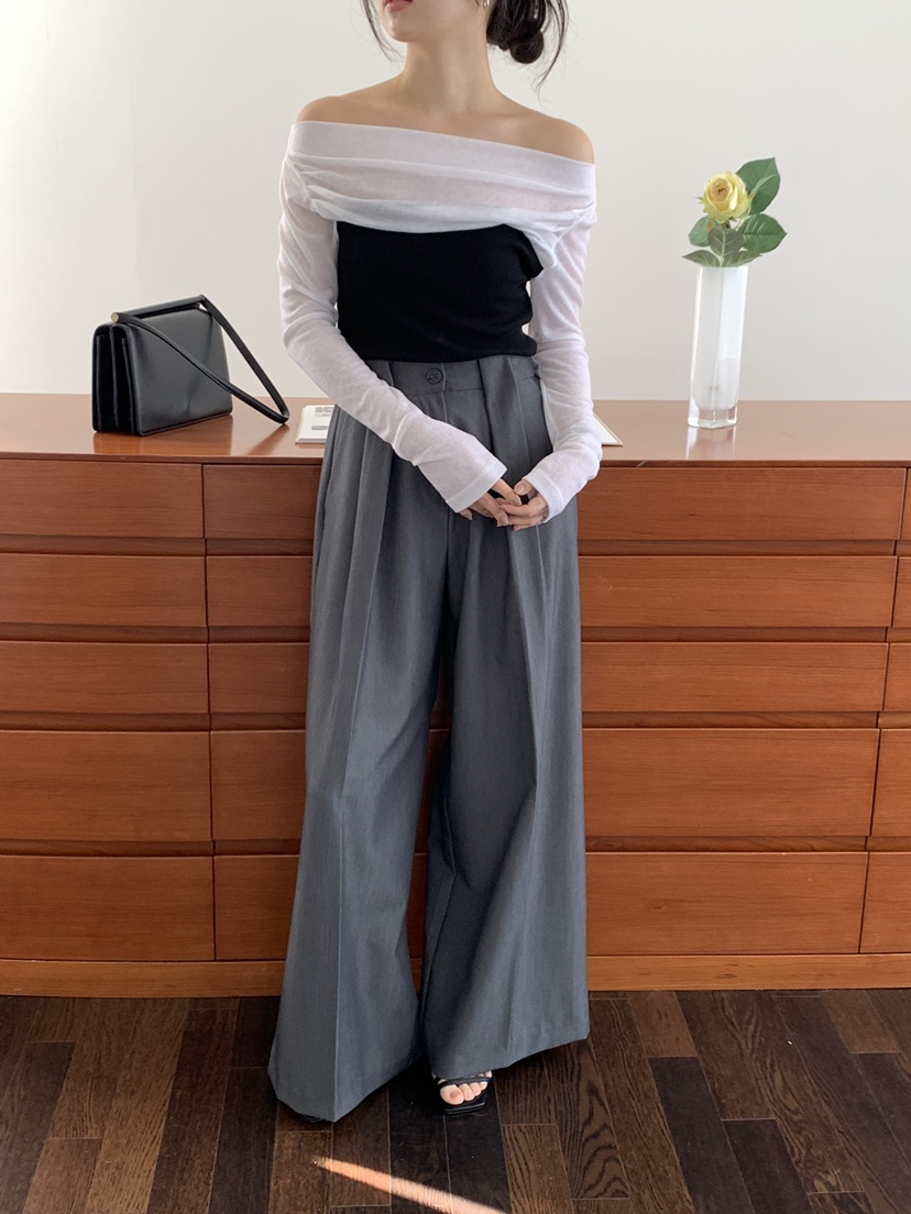 MUSK東大門代購女裝新款25春夏職業休閑熱賣真品正裝褲西褲MUSK正裝褲/西褲圖色2