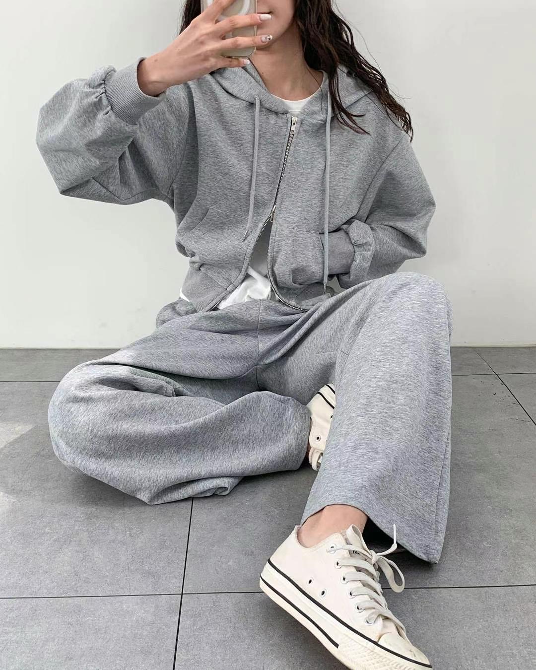 ANDANTE直郵韓國代購㊣女裝新品熱賣時尚25春夏套裝套裝連帽ANDANTE套裝圖色1