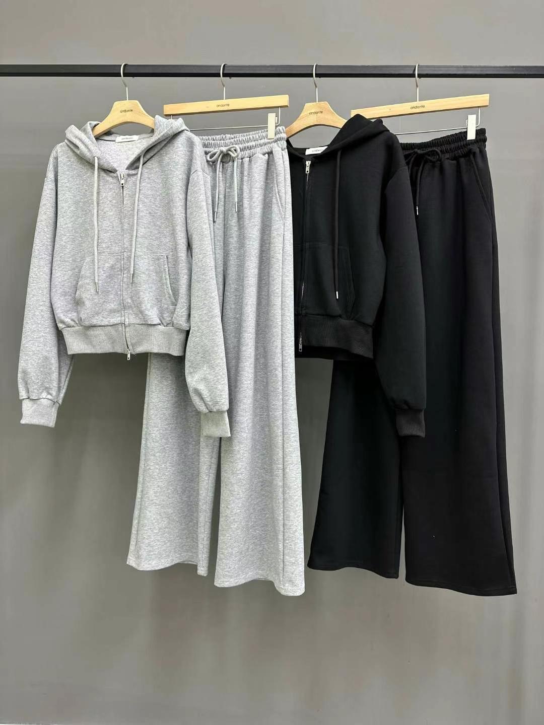 ANDANTE直郵韓國代購㊣女裝新品熱賣時尚25春夏套裝套裝連帽ANDANTE套裝圖色2左二色