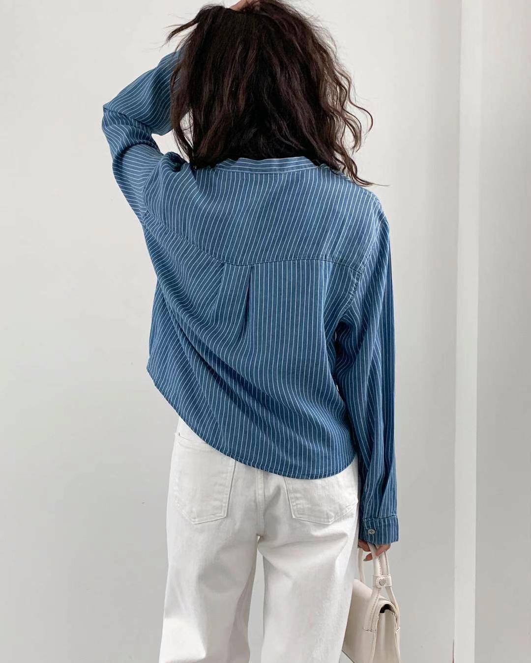 ANDANTE韓國直郵㊣東大門實拍女裝新品職業襯衫蕾絲衫含脖帶天絲ANDANTE襯衫/蕾絲衫