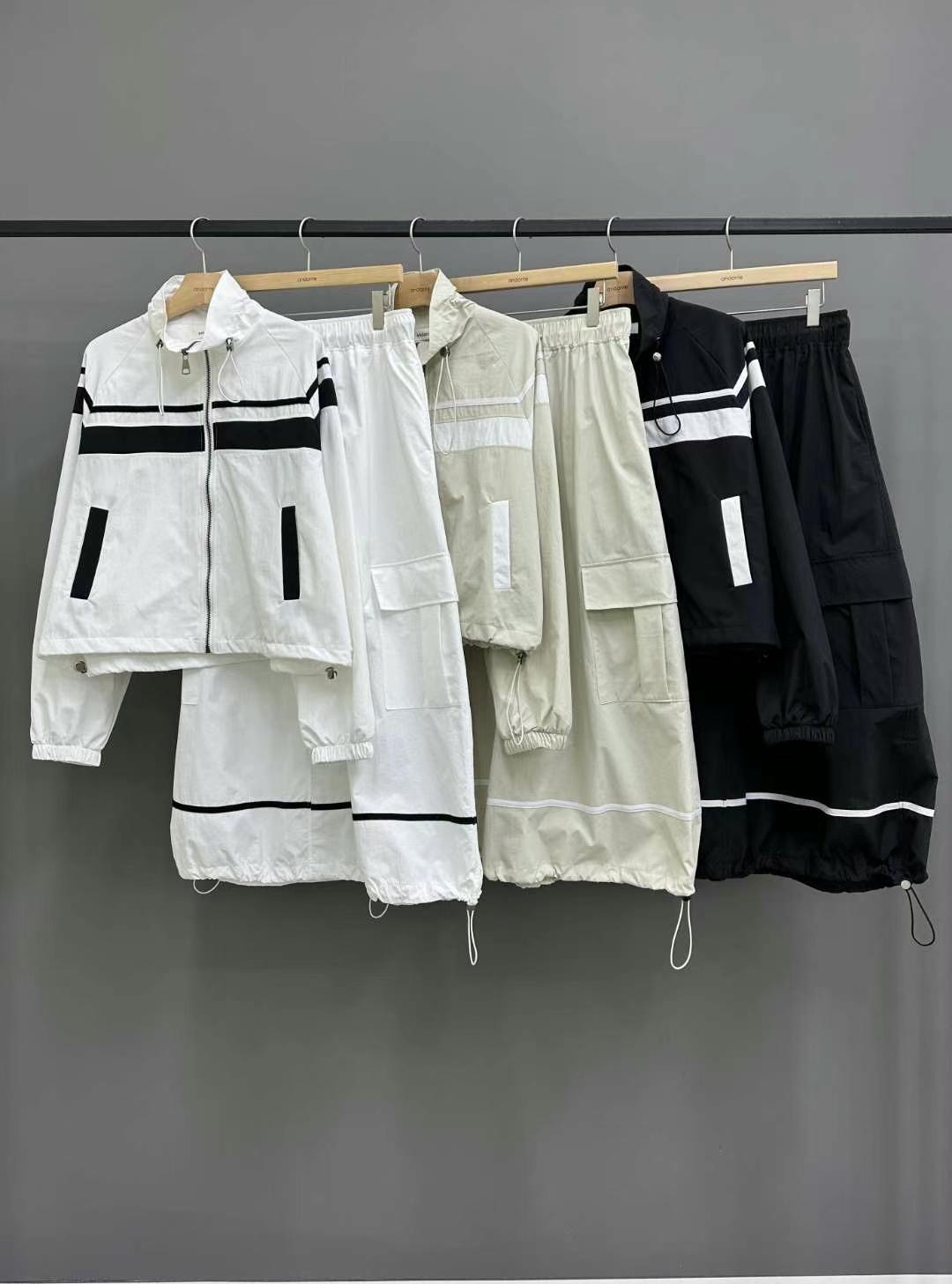 ANDANTE韓國㊣直郵東大門代購女裝新品人氣休閑套裝套裝連帽ANDANTE套裝圖色2左二色