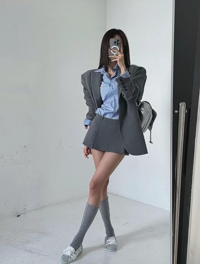 CRACKER韓國直郵女裝新品休閑真品熱賣推薦時尚職業裙褲含腰帶CRACKER___裙褲