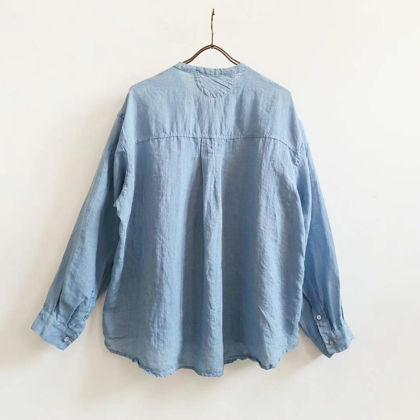 PUCO東大門實拍女士新品推薦25春夏真品職業襯衫蕾絲衫口袋PUCO襯衫/蕾絲衫