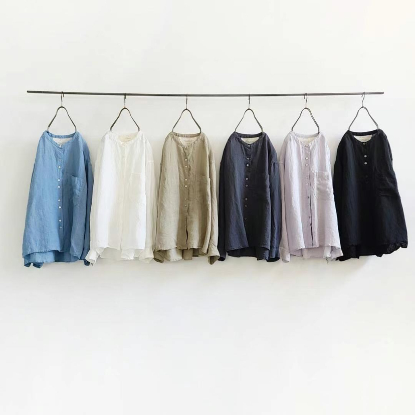 PUCO東大門實拍女士新品推薦25春夏真品職業襯衫蕾絲衫口袋PUCO襯衫/蕾絲衫