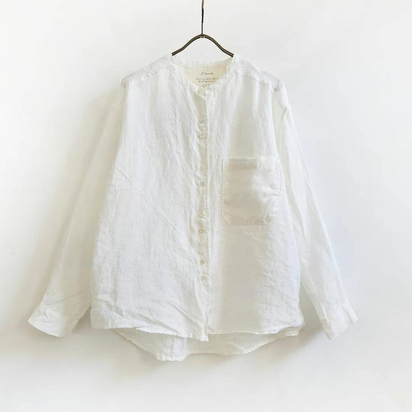 PUCO東大門實拍女士新品推薦25春夏真品職業襯衫蕾絲衫口袋PUCO襯衫/蕾絲衫圖色1