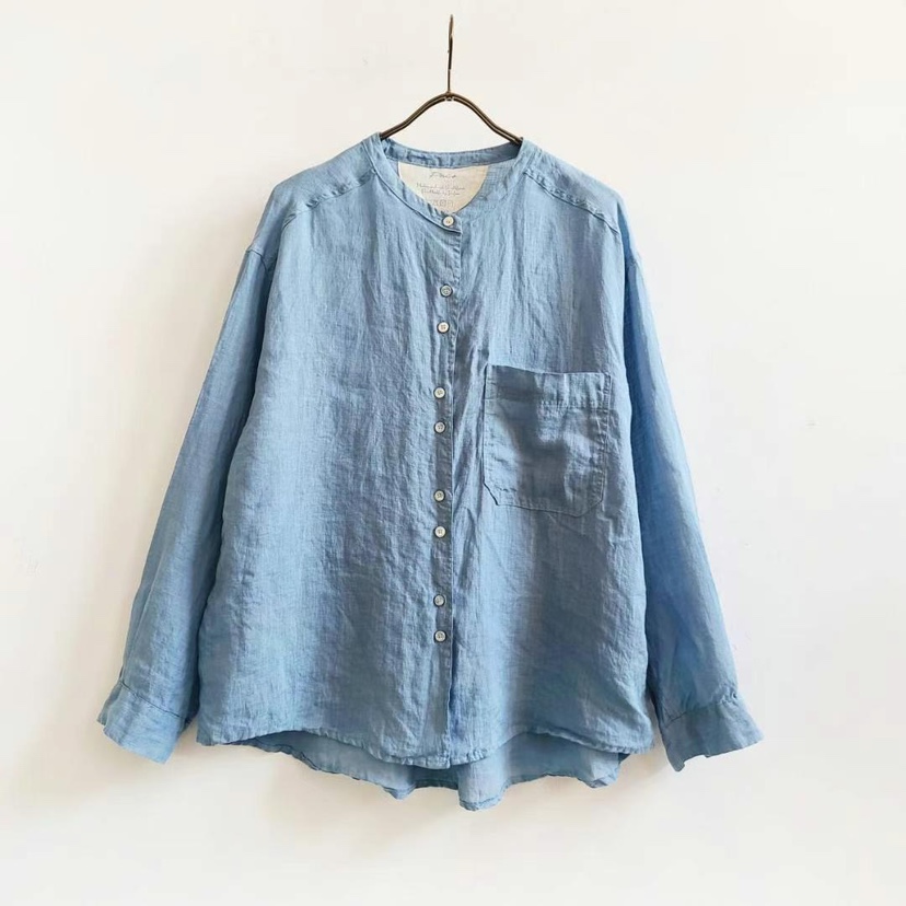 PUCO東大門實拍女士新品推薦25春夏真品職業襯衫蕾絲衫口袋PUCO襯衫/蕾絲衫圖色2