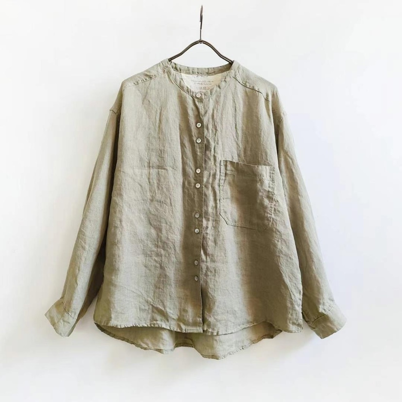 PUCO東大門實拍女士新品推薦25春夏真品職業襯衫蕾絲衫口袋PUCO襯衫/蕾絲衫圖色3