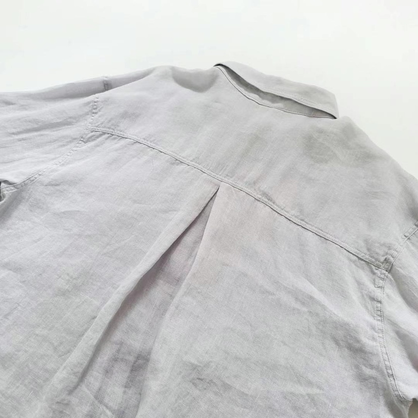 PUCO東大門直郵女裝新品職業真品推薦人氣襯衫蕾絲衫口袋亞麻PUCO襯衫/蕾絲衫