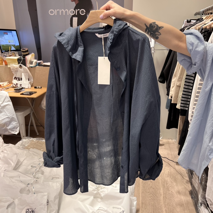 ORMORE東大門實拍女士新款人氣時尚休閑職業熱賣襯衫蕾絲衫ORMORE襯衫/蕾絲衫圖色2