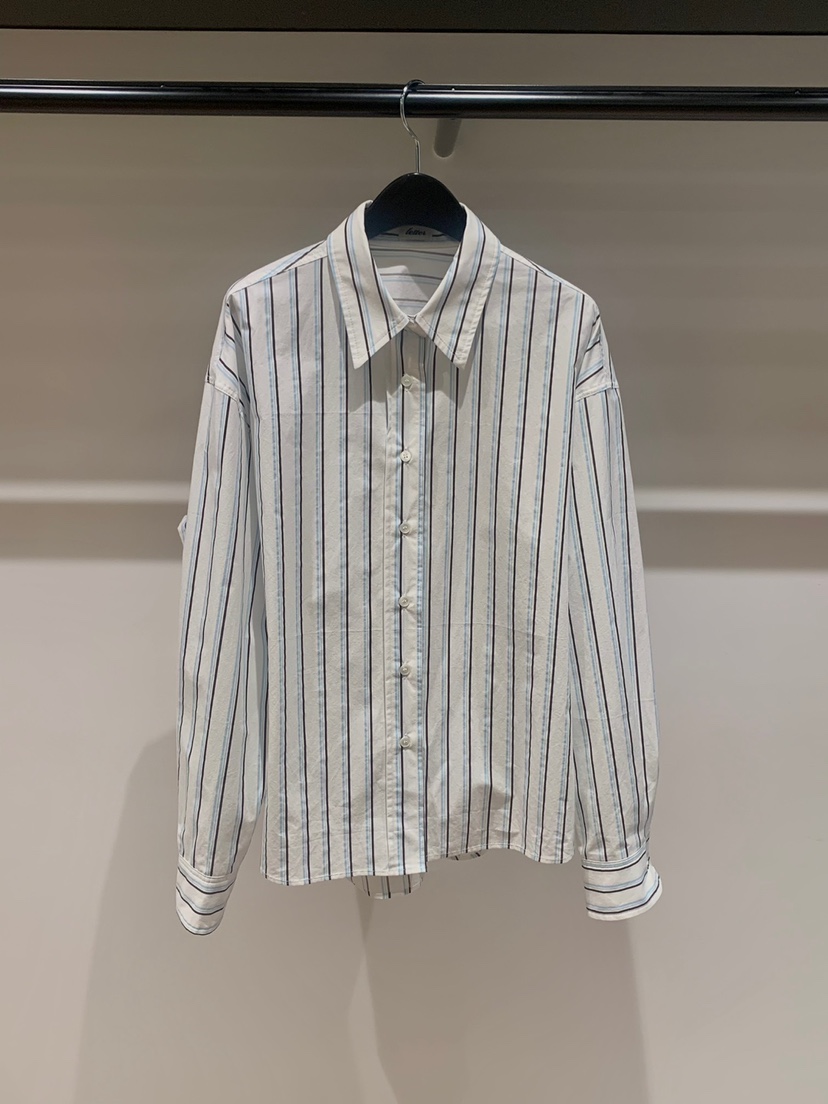 LETTER東大門代購女士新款休閑真品職業25春夏襯衫蕾絲衫條紋LETTER襯衫/蕾絲衫