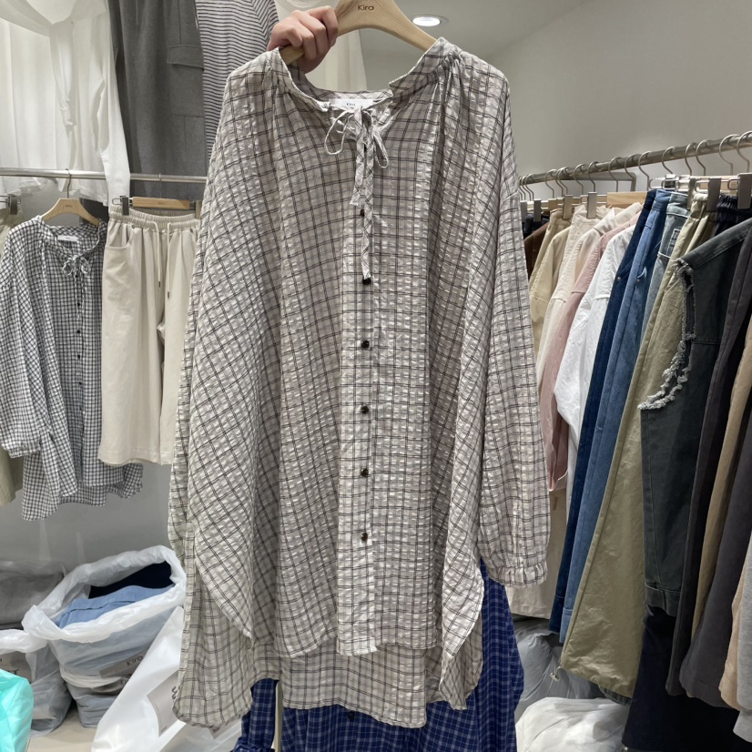 KIRA-Q東大門實拍女裝新款時尚休閑25春夏真品推薦襯衫蕾絲衫KIRA-Q襯衫/蕾絲衫