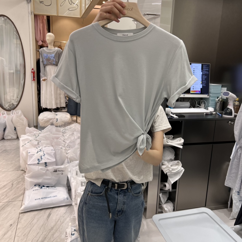 NWEOL東大門代購女士新品推薦真品人氣時尚熱賣職業休閑T恤NWEOLT恤圖色1